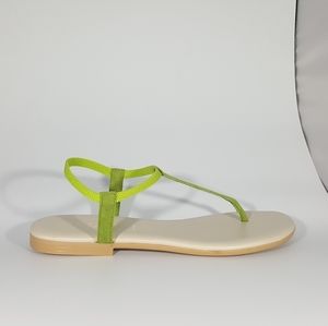 NR Rapisardi Lime Thong Sandal with Elastic Band